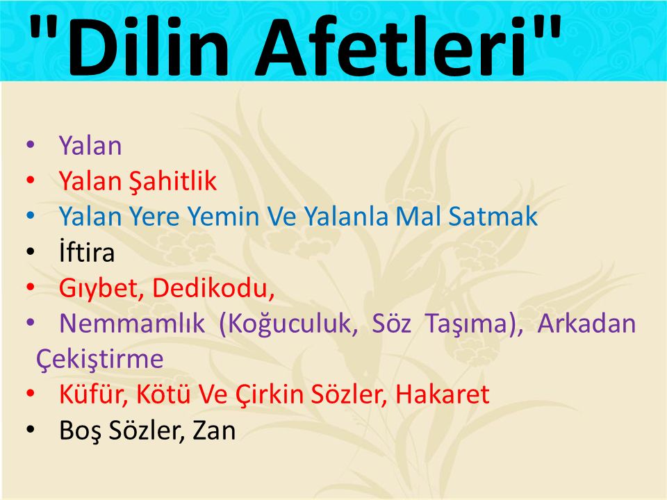 Dilin afetleri