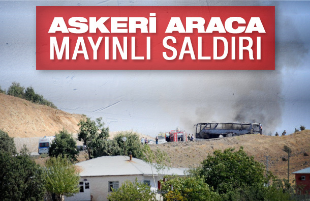 Askeri araca mayınlı saldırı!