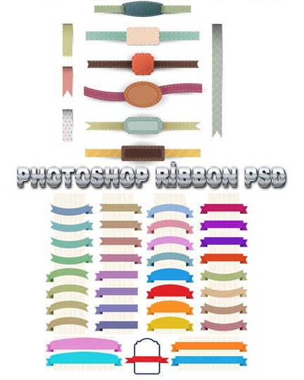 Photoshop ribbon psd